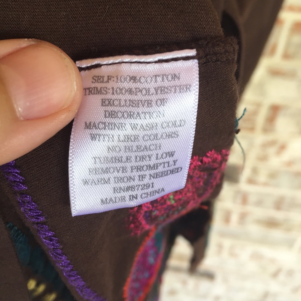 Johnny Was Embroidered Peacock Smocked Boho Dress - Picture 16 of 16